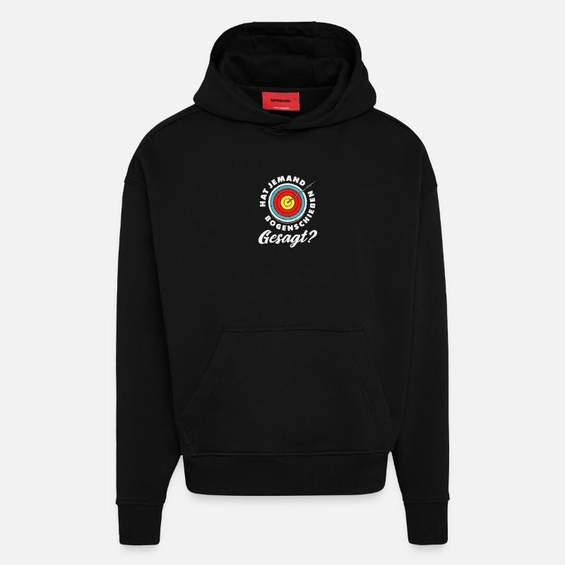 Ich gehe Bogenschießen - Hoodie- made by SPREAD  - SOLID BLACK