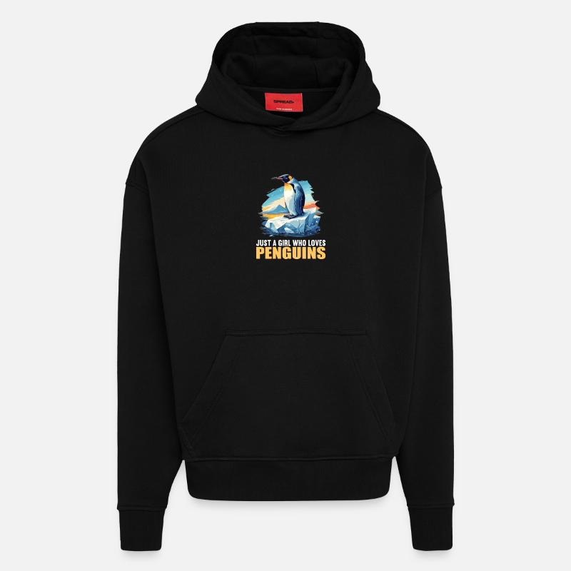 Pingouins Pingouin - Sweat à capuche bio épais oversize fabriqué en UE - SOLID BLACK