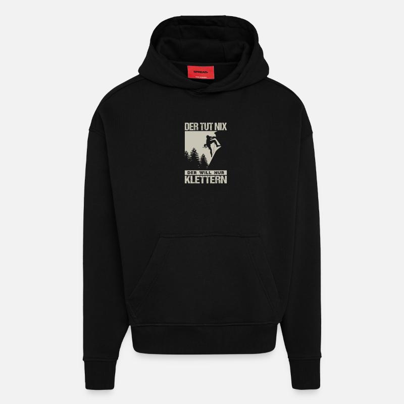 Bouldern Geschenke Klettern Kletterer Boulderer - Hoodie- made by SPREAD  - SOLID BLACK