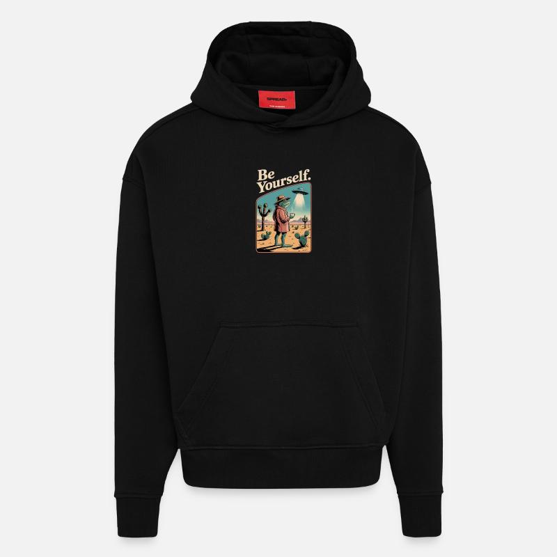 Sei du selbst, cooler Kröte. - Hoodie- made by SPREAD - SOLID BLACK