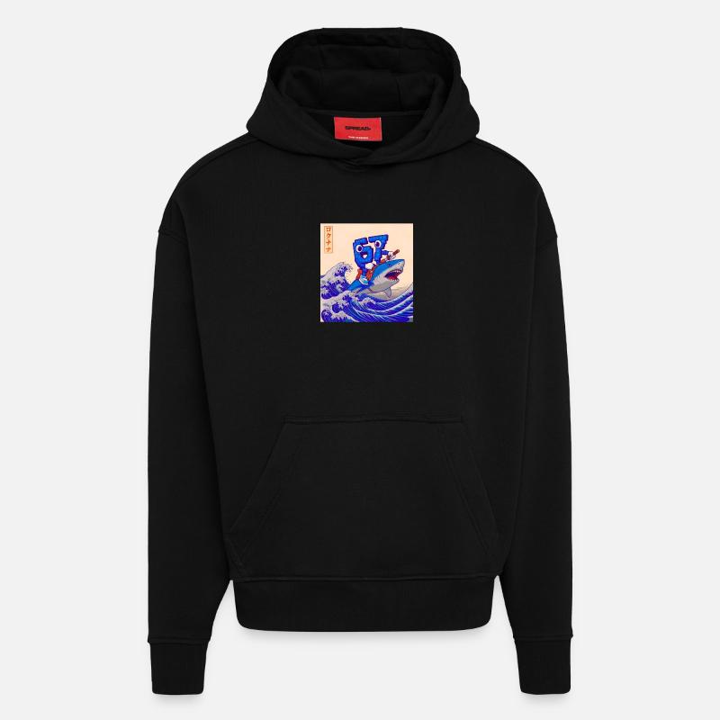 67 Six Seven 67 Brainrot - Sweat à capuche bio épais oversize fabriqué en UE - SOLID BLACK