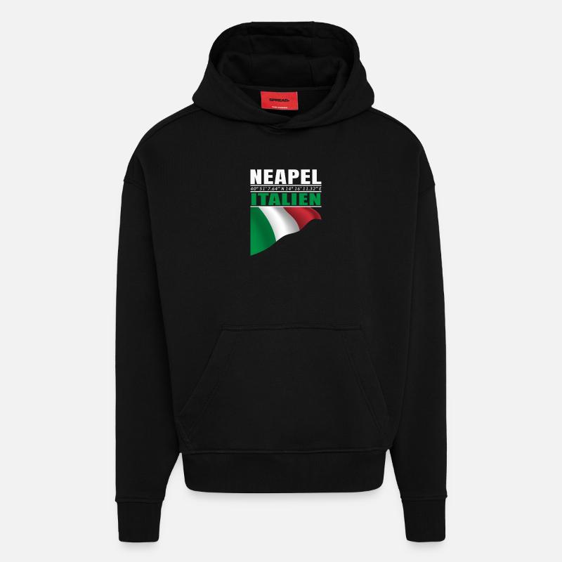 Neapel - Hoodie- made by SPREAD  - SOLID BLACK