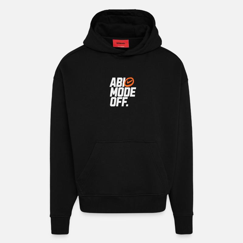 Mode Abio désactivé - Sweat à capuche bio épais oversize fabriqué en UE - SOLID BLACK