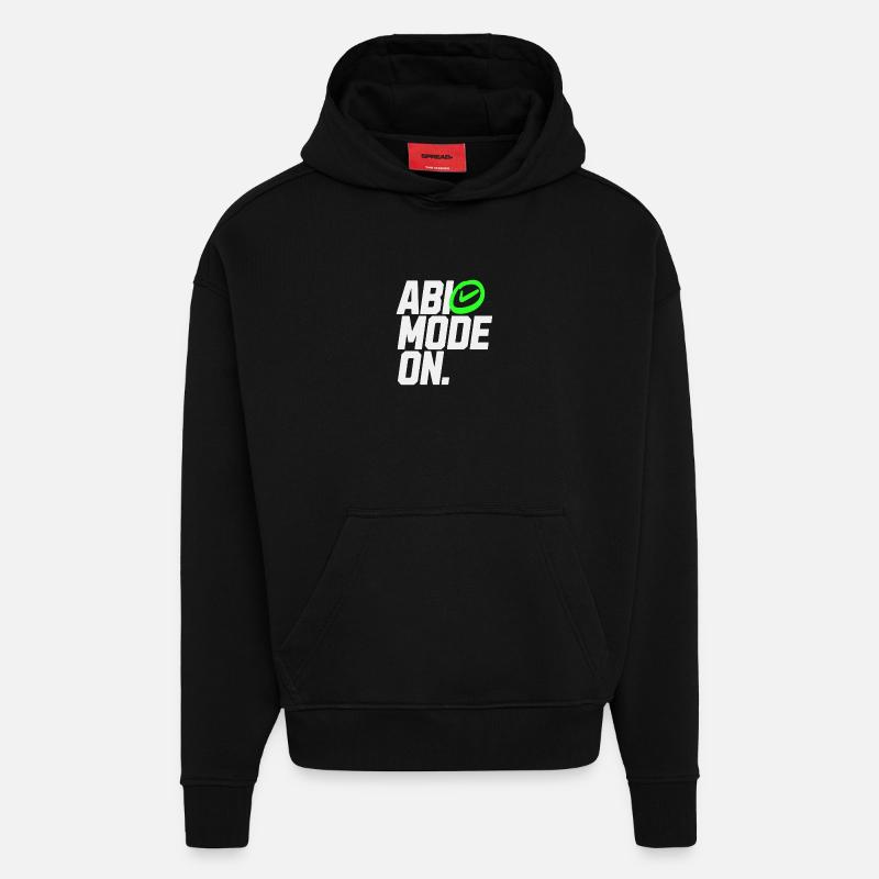 MODE ABI ACTIVÉ - Sweat à capuche bio épais oversize fabriqué en UE - SOLID BLACK