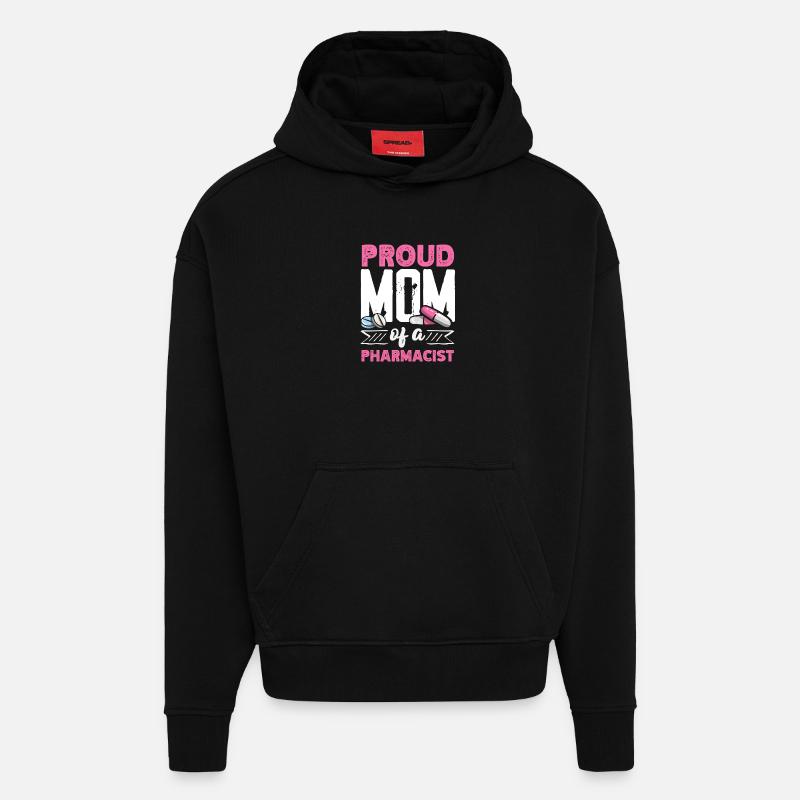 Stolze Mutter Eines Pharmazeuten - Hoodie- made by SPREAD - SOLID BLACK