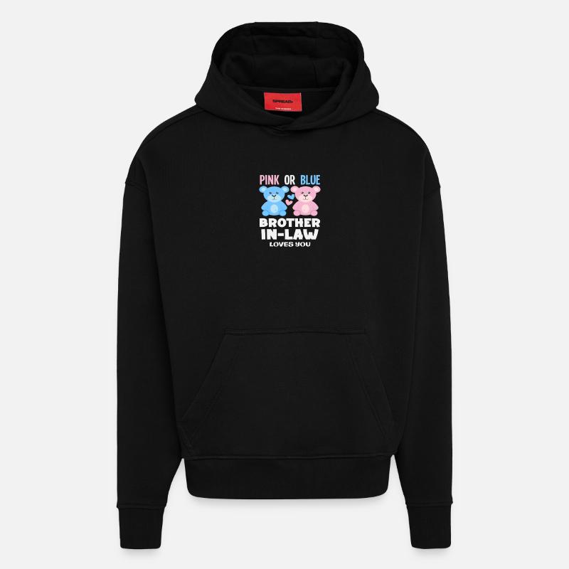 Pink Oder Blau Stiefbruder Liebt Dich - Hoodie- made by SPREAD  - SOLID BLACK