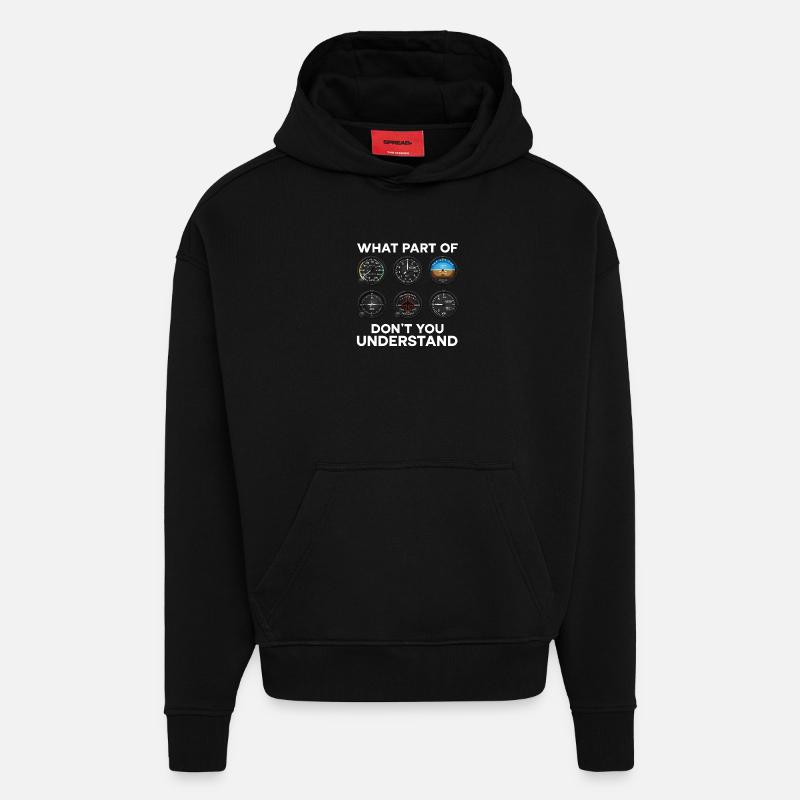 Flugzeug Flug Pilot Flugzeug Fluggesellschaft - Hoodie- made by SPREAD  - SOLID BLACK