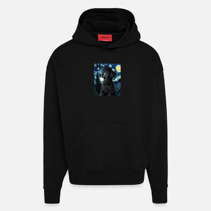 Poodle - Hoodie- made by SPREAD - SOLID BLACK