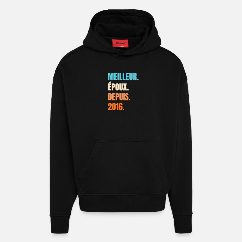 Bester Ehemann seit 2016 Geschenk-Ehemann - Hoodie- made by SPREAD  - SOLID BLACK