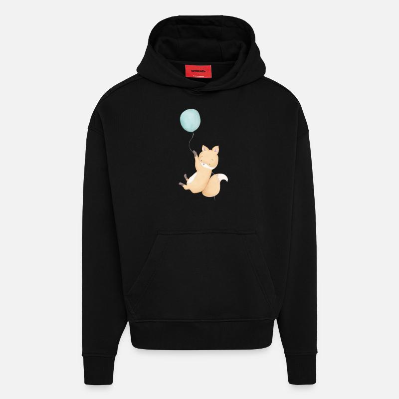 Fuchs - Hoodie- made by SPREAD - SOLID BLACK