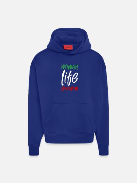 Women's Life Freedom - Hoodie- made by SPREAD  - SOLID BLACK