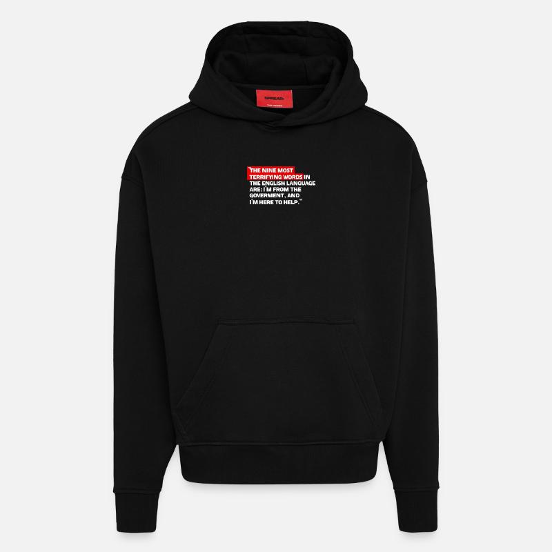 Satirisches Regierungszitat - Hoodie- made by SPREAD  - SOLID BLACK