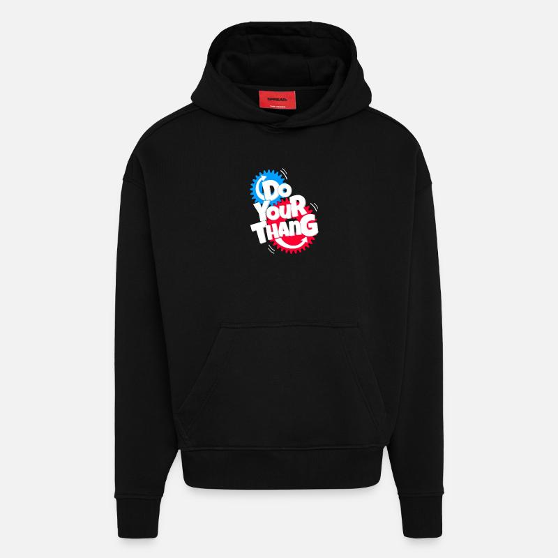 Faites votre thang - Sweat à capuche bio épais oversize fabriqué en UE - SOLID BLACK