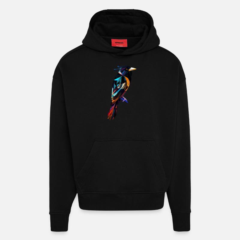 Pie - Sweat à capuche bio épais oversize fabriqué en UE - SOLID BLACK