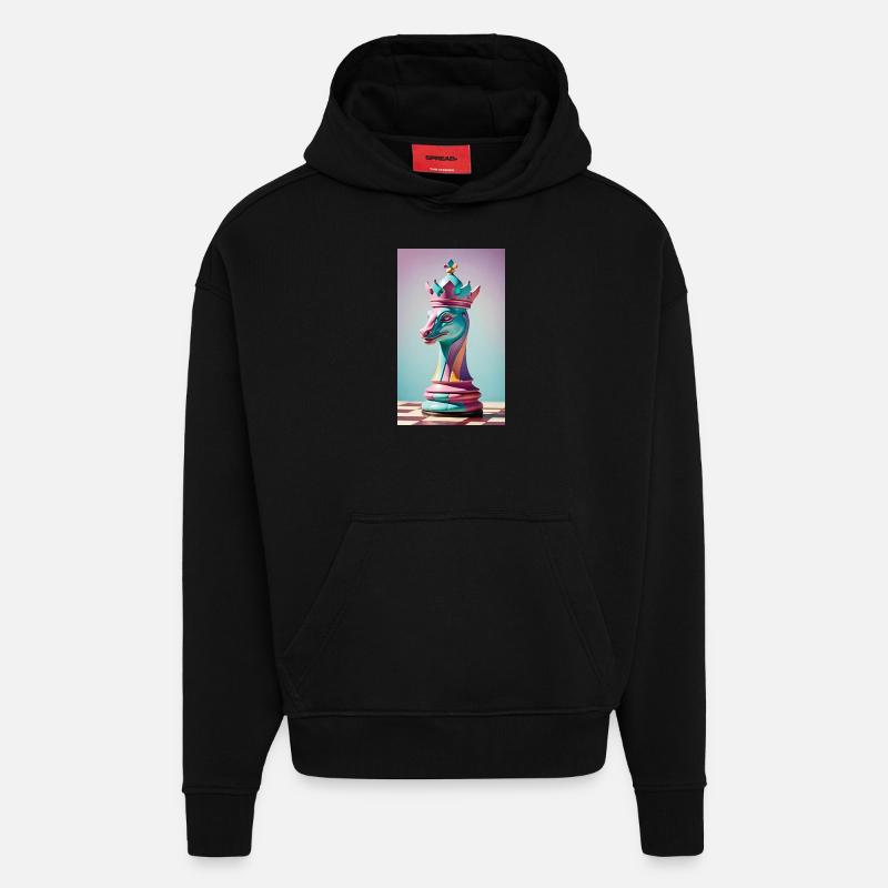 Chess | Chess piece | Chess player - Hoodie- made by SPREAD  - SOLID BLACK