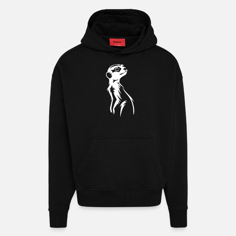 Erdmännchen Geschenk - Hoodie- made by SPREAD  - SOLID BLACK