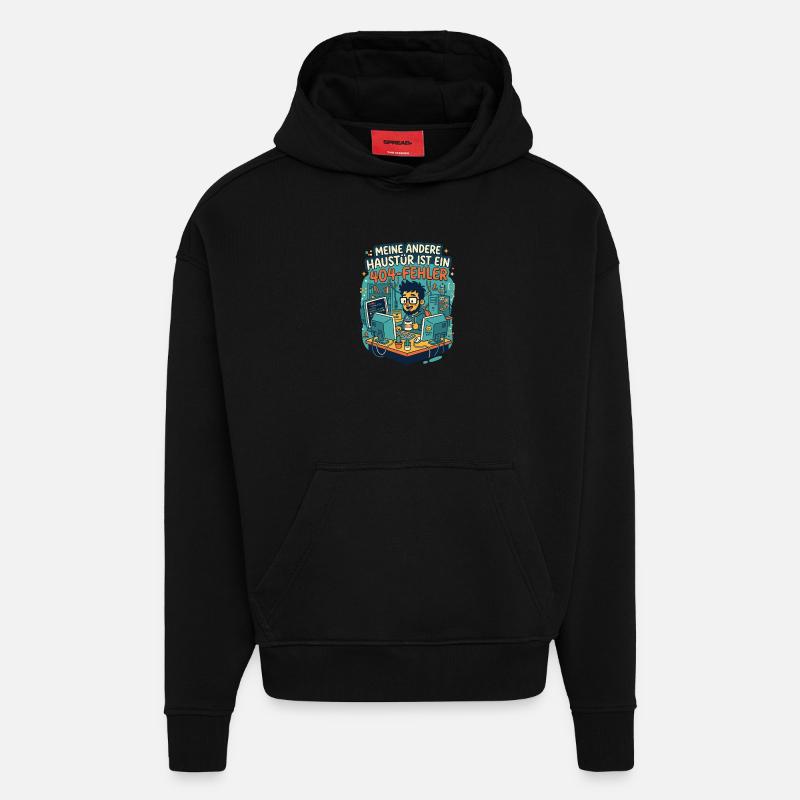 Programmierer 404 Fehler Humor - Hoodie- made by SPREAD  - SOLID BLACK