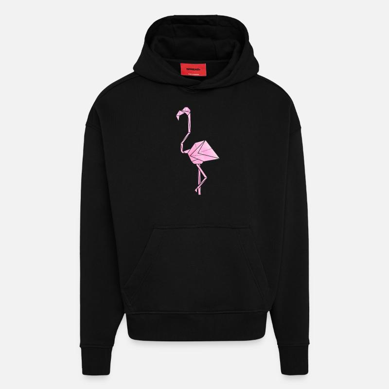 flamant - Sweat à capuche bio épais oversize fabriqué en UE - SOLID BLACK