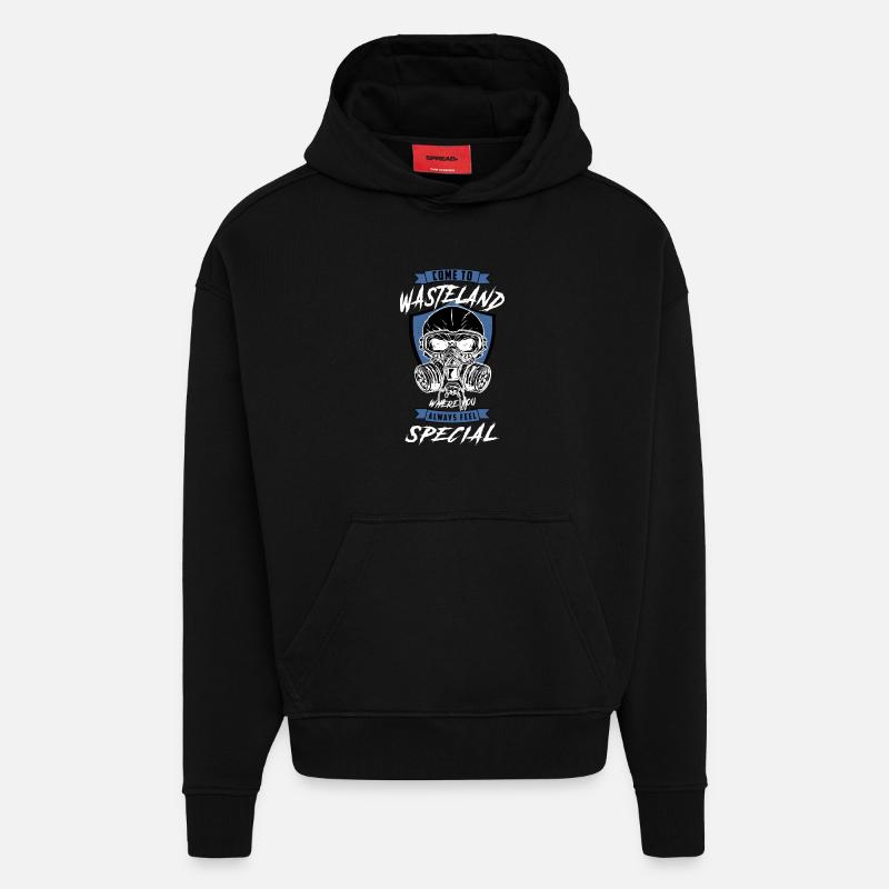Skull Ödland - Hoodie- made by SPREAD - SOLID BLACK