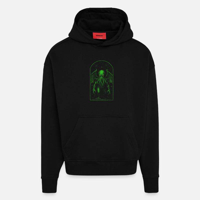Cthulhu und der unendliche Kosmos - Hoodie- made by SPREAD  - SOLID BLACK