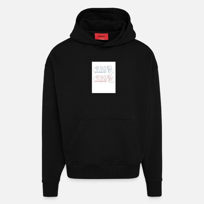 Paris Bubble Paris Throw-up Paris Graffiti - Hoodie- made by SPREAD  - SOLID BLACK