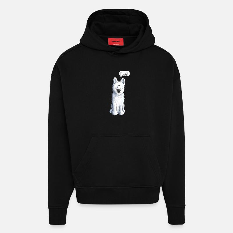 Schweizer Schäferhund Play - Hoodie- made by SPREAD  - SOLID BLACK