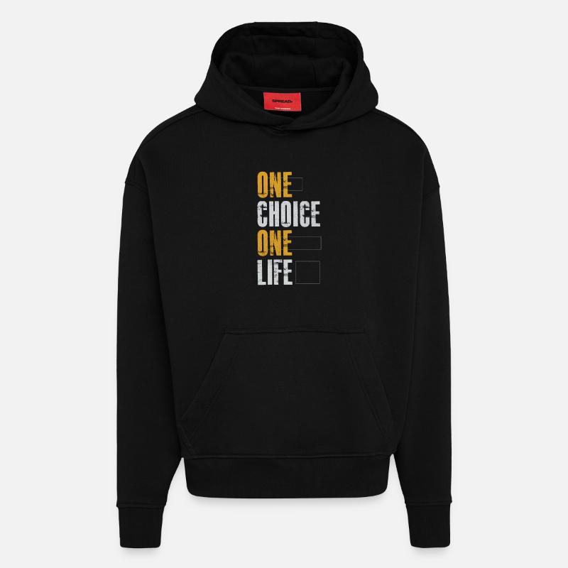 Eine Wahl, ein Leben - Hoodie- made by SPREAD  - SOLID BLACK