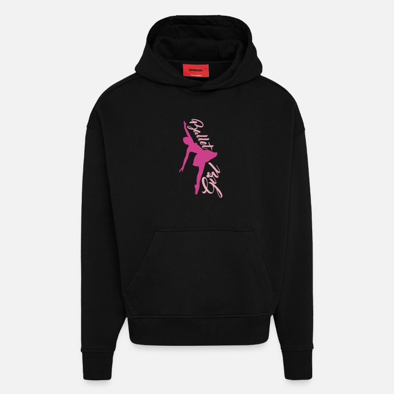 Balletttänzerin Mädchen - Hoodie- made by SPREAD  - SOLID BLACK