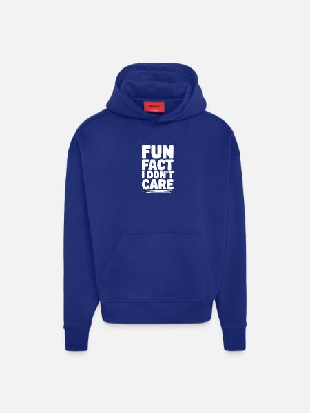 Fun Fact I Don't Care - Hoodie- made by SPREAD - SOLID BLACK