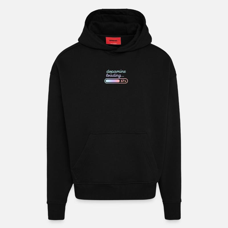 Dopamine Loading Pastel Gradient - Hoodie- made by SPREAD  - SOLID BLACK