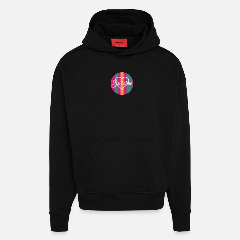 HERZ, ICH LIEBE DICH - Hoodie- made by SPREAD  - SOLID BLACK