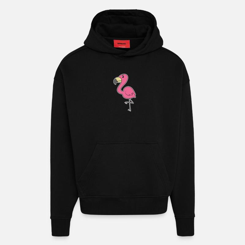 Flamant - Sweat à capuche bio épais oversize fabriqué en UE - SOLID BLACK