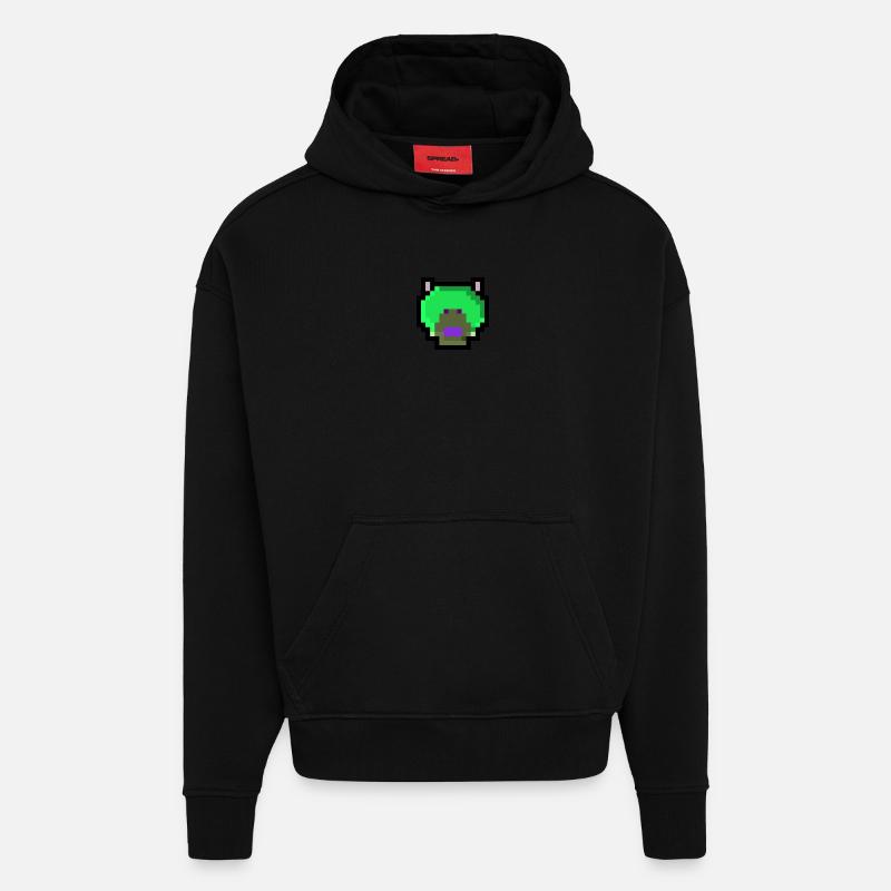 Pixel Bär - Hoodie- made by SPREAD  - SOLID BLACK