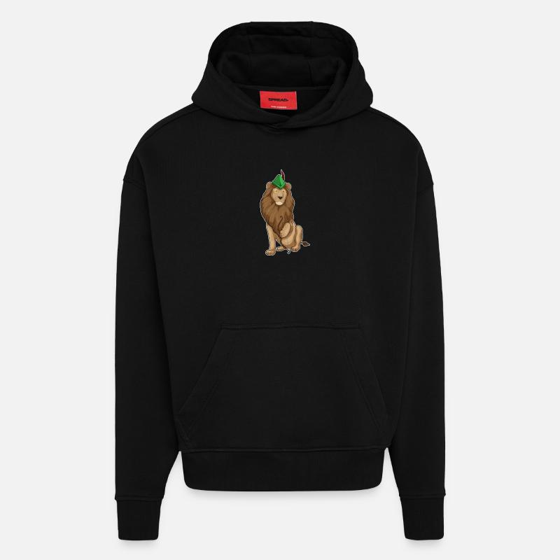 Löwe Bogenschütze Bogen - Hoodie- made by SPREAD  - SOLID BLACK