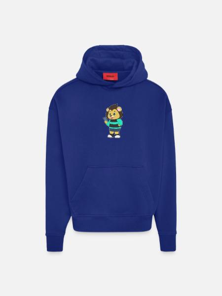 Lion Smartphone - Hoodie- made by SPREAD - SOLID BLACK