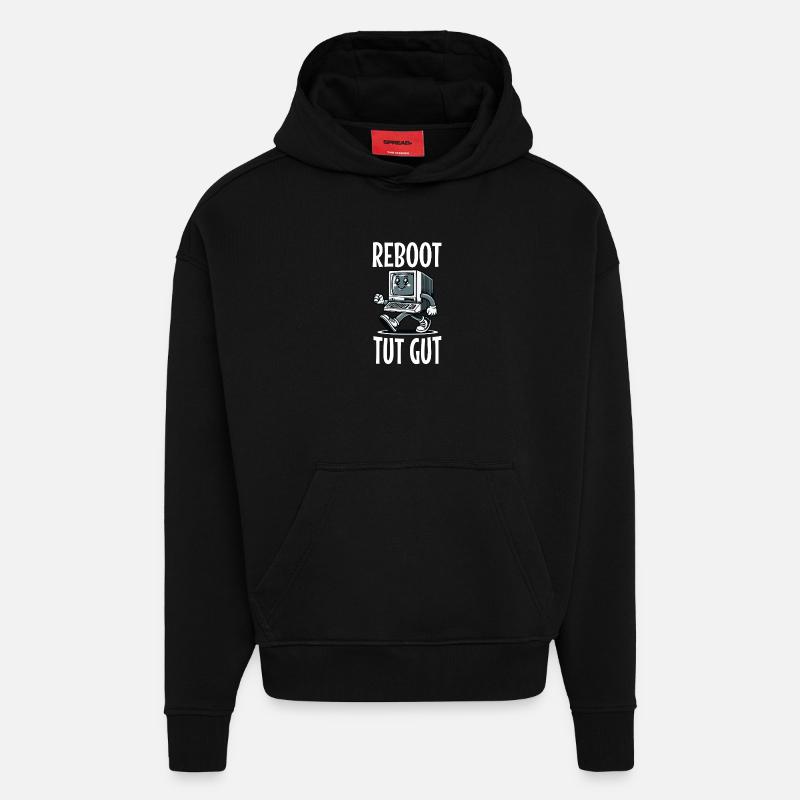 Reboot Tut Gut Administrator - Hoodie- made by SPREAD  - SOLID BLACK