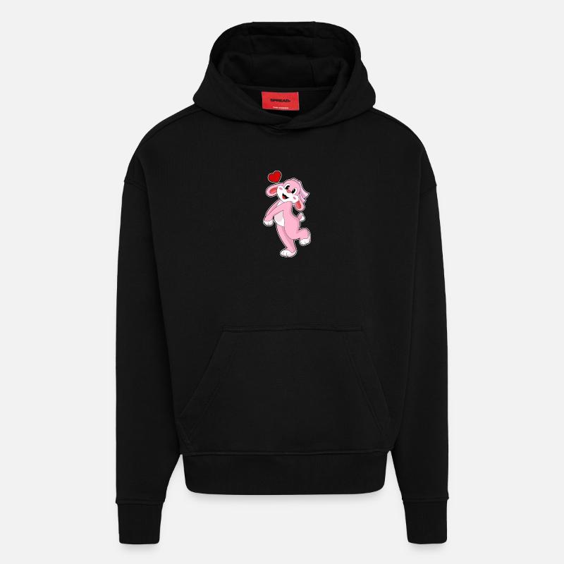 Rabbit Bride Veil Wedding - Hoodie- made by SPREAD - SOLID BLACK