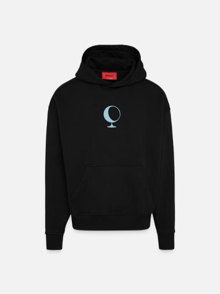 retro lounge chair eames panton - Hoodie- made by SPREAD - SOLID BLACK