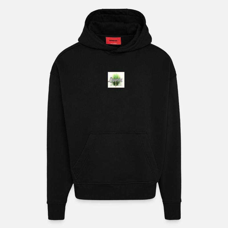 Launiu - Sweat à capuche bio épais oversize fabriqué en UE - SOLID BLACK