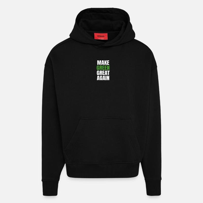 Make Green Great Again MGGA - Hoodie- made by SPREAD  - SOLID BLACK