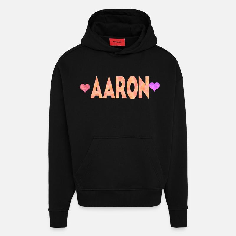 Aaron - Sweat à capuche bio épais oversize fabriqué en UE - SOLID BLACK