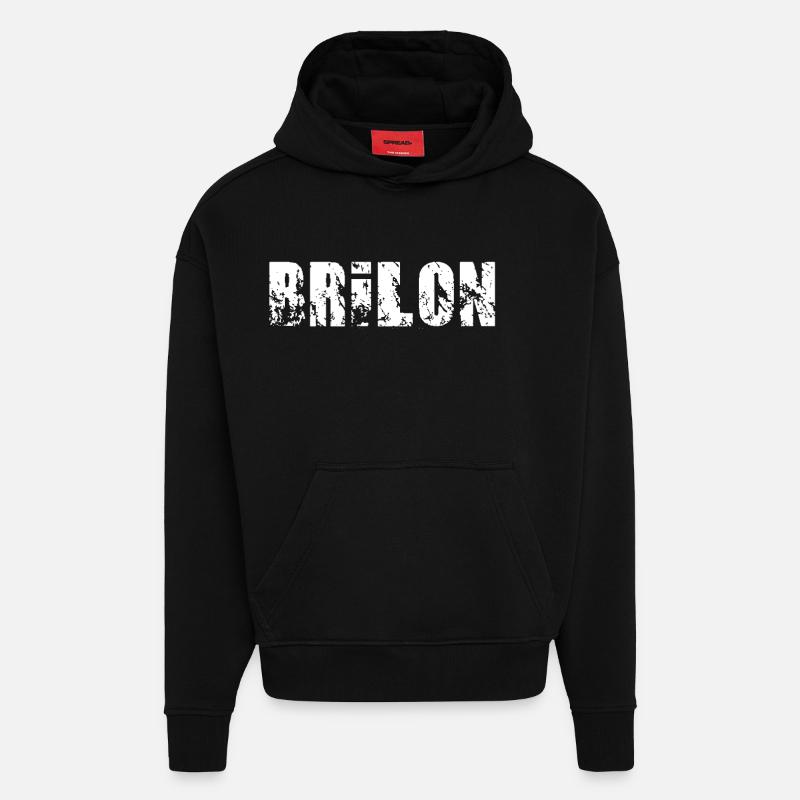 Brilon - Hoodie- made by SPREAD  - SOLID BLACK