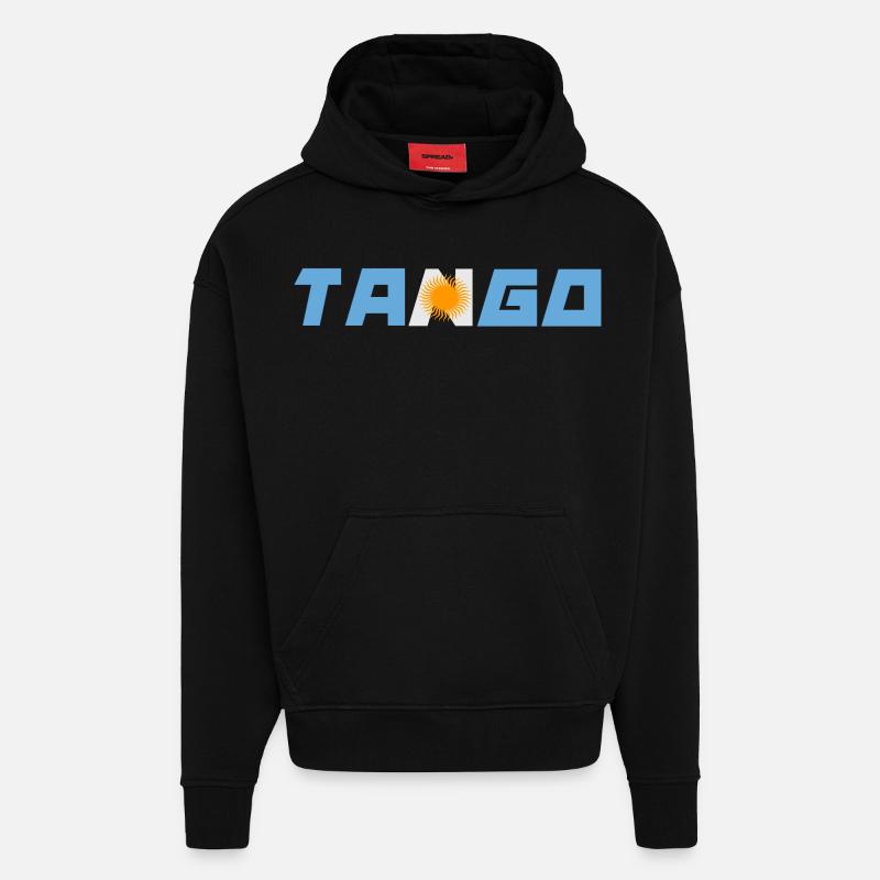 Tango - Sweat à capuche bio épais oversize fabriqué en UE - SOLID BLACK