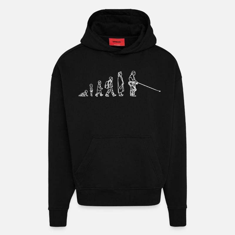 Angeln Evolution - Hoodie- made by SPREAD  - SOLID BLACK