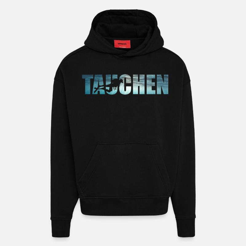 Taucher Dive Divemaster Tauchen Diver - Hoodie- made by SPREAD  - SOLID BLACK
