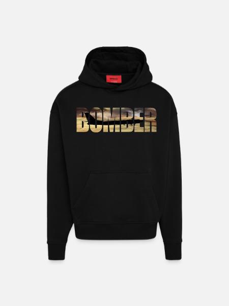 Bomber Tu-95 - Hoodie- made by SPREAD  - SOLID BLACK