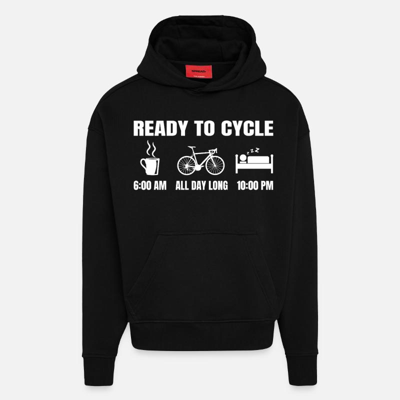Lustige Radfahrer Routine - Hoodie- made by SPREAD  - SOLID BLACK