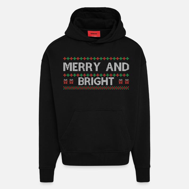 Hässlicher Weihnachtspullover Hässliches Weihnachtsgeschenk-Idee - Hoodie- made by SPREAD - SOLID BLACK