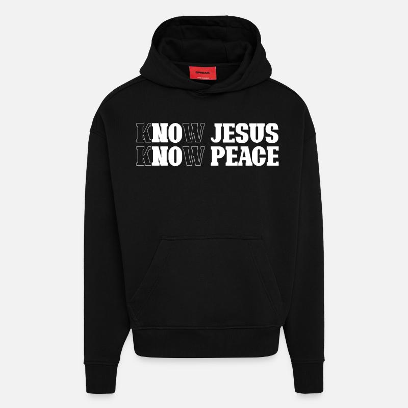 Recognizing Jesus, Finding Peace - Hoodie- made by SPREAD  - SOLID BLACK