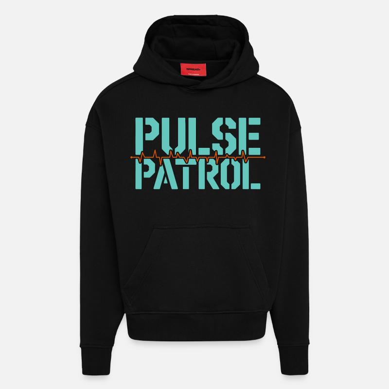 Cardiac Tech Pulse Patrol Pacemaker Technician - Hoodie- made by SPREAD  - SOLID BLACK